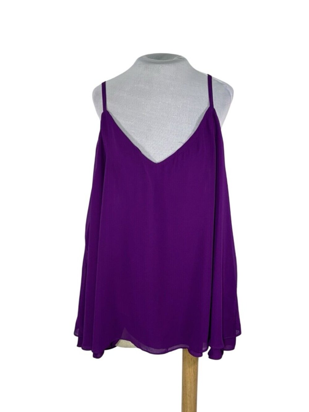 Torrid Purple Swing Tank Top Plus Size 3 Adjustable Straps Flowy Chiffon
